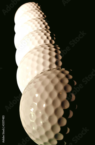 golf balls in perspective