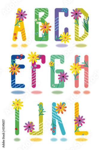 Spring alphabet full set letters A - L