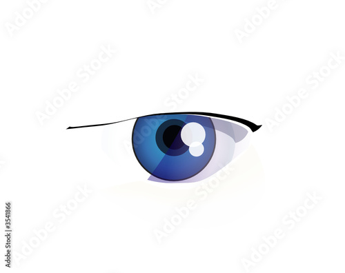 oeil bleu