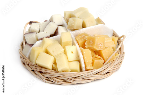 Cheese plate with four grades of cheese