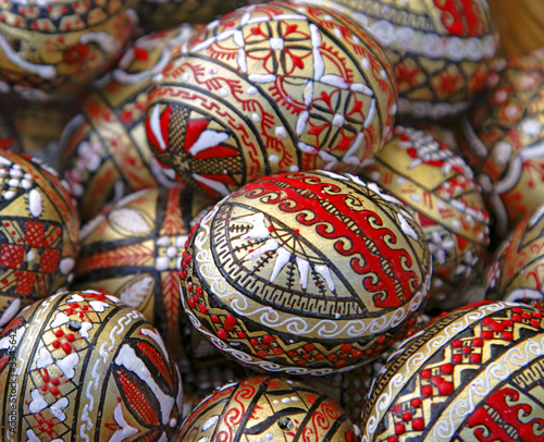 Romanian Easter eggs background