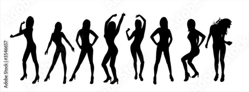 Silhouettes of dancing girls3