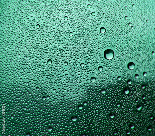 green glass with drops
