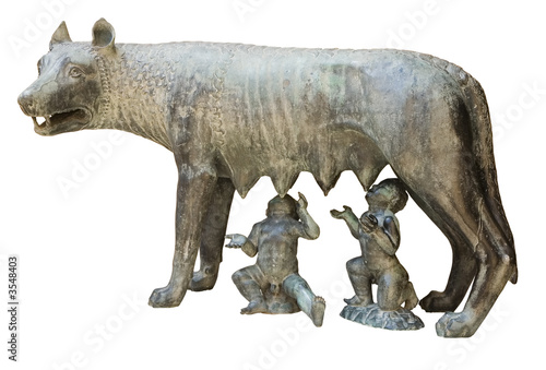 Capitoline wolf replica in Tarragona  Catalonia  Spain