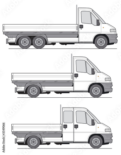 Delivery Van Truck - Layout for presentation