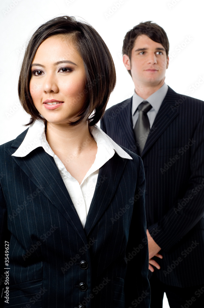 Young Business woman and male colleague Young Business woman and male colleague