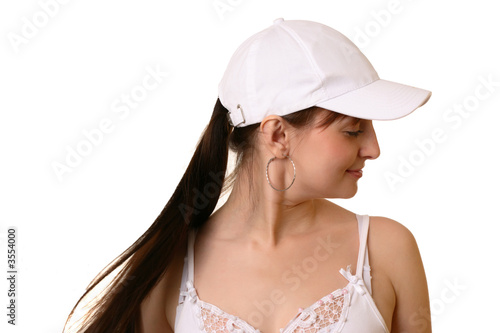 Принти на полотні girl in cap