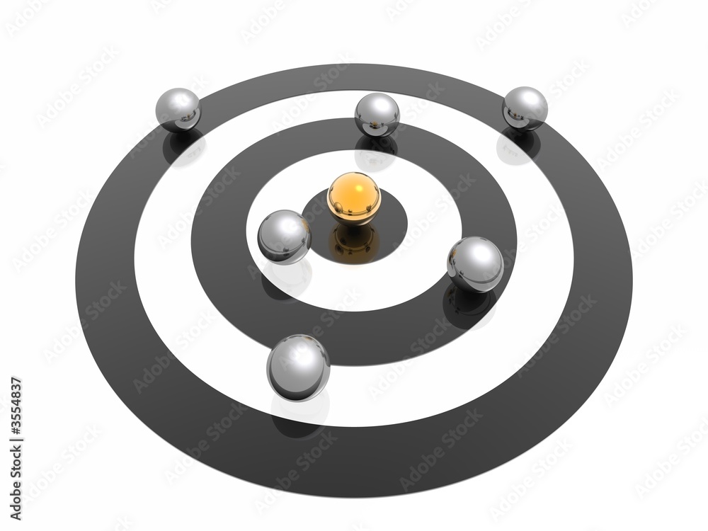 3d target and seven spheres 3d target and seven spheres