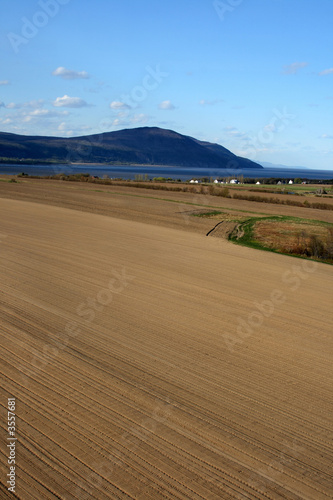 Rural landscape. Ploughed land ready for cultivation.