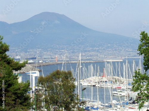 Landscape of Naples with a view of the Gulf and Vesuvius