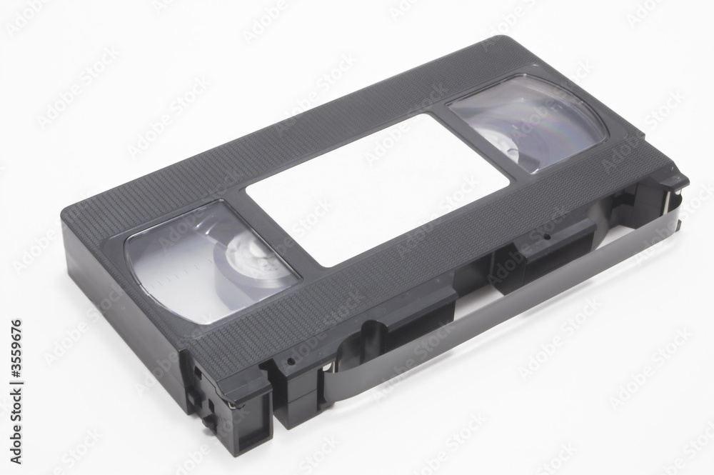 A VHS video cassette tape - Outdated technology concept.