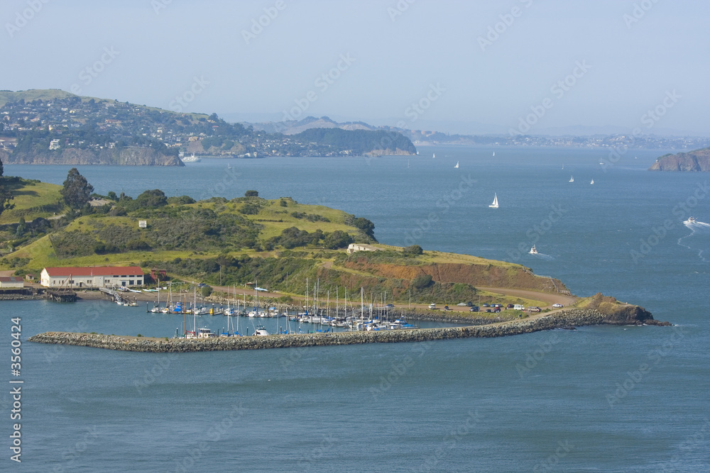 Harbour at the Golden Gate Bridge in San Francisco