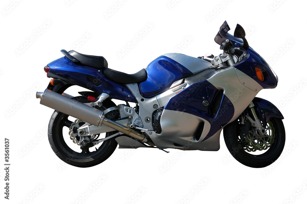 Naklejka premium Sport motorcycle isolated over white background