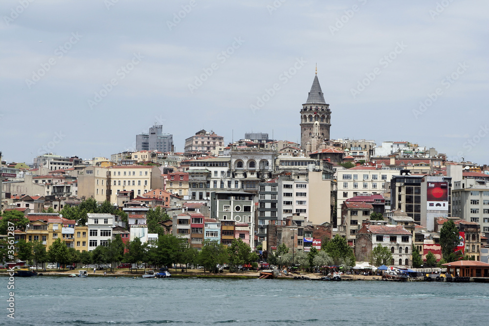Galata tower golden horn Istanbul Turkey