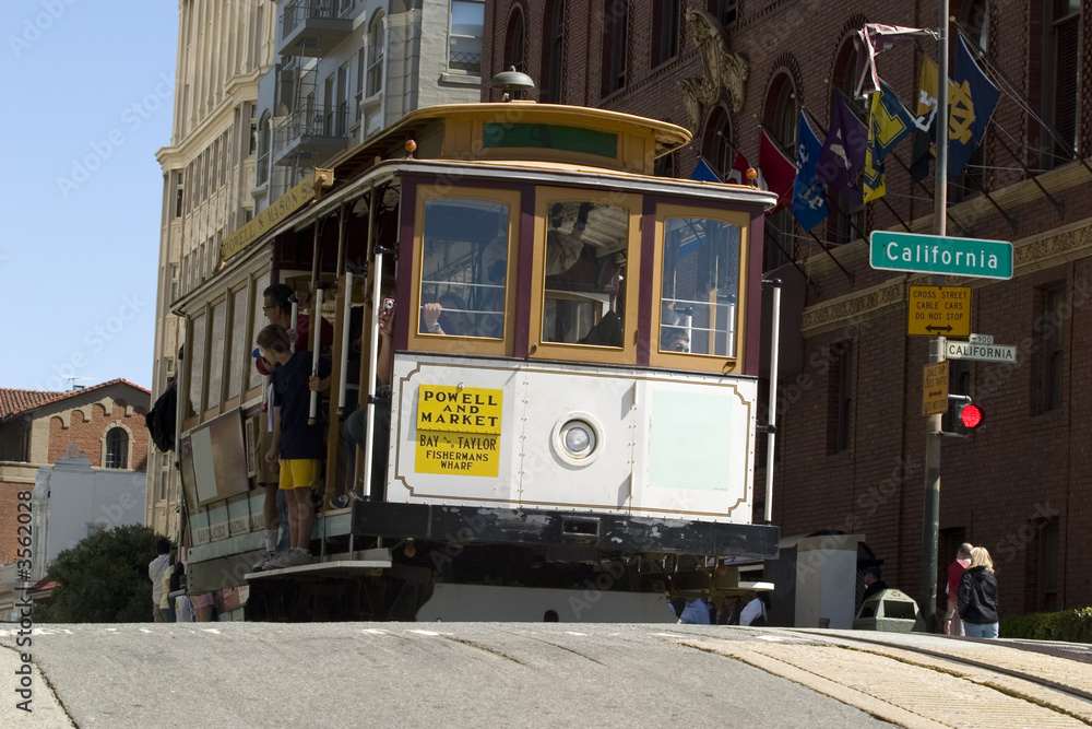 Obraz premium Famous Cable Car in San Francisco California