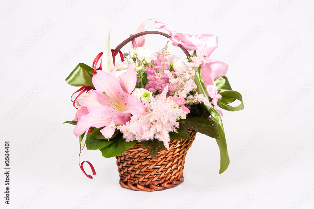 basket of flowers basket of flowers