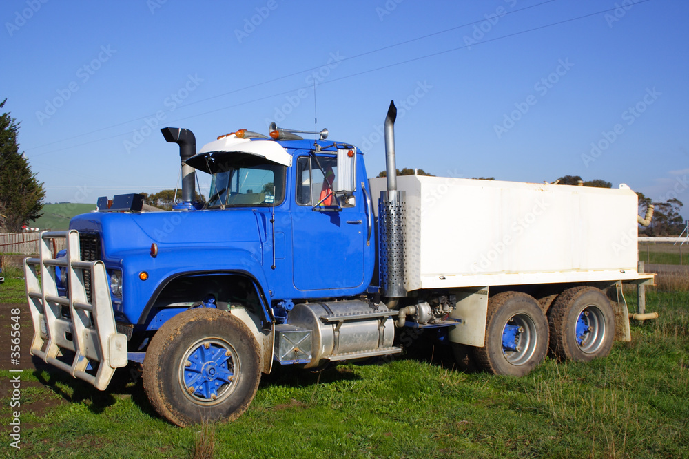 Blue small truck