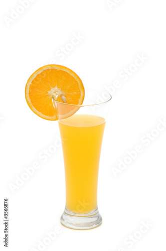 Oranges juice isolated on the white background