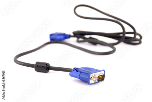 Unplugged Screen - Monitor power cable connector .