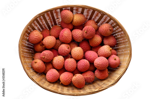 litchi lichee lychee - Litchi chinensis with clipping path