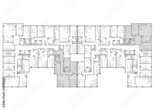 A plan of a building photo