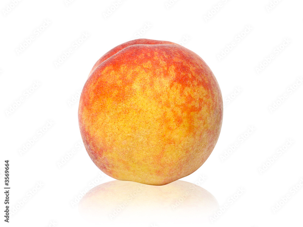 Peach 03 isolated on white with clipping path