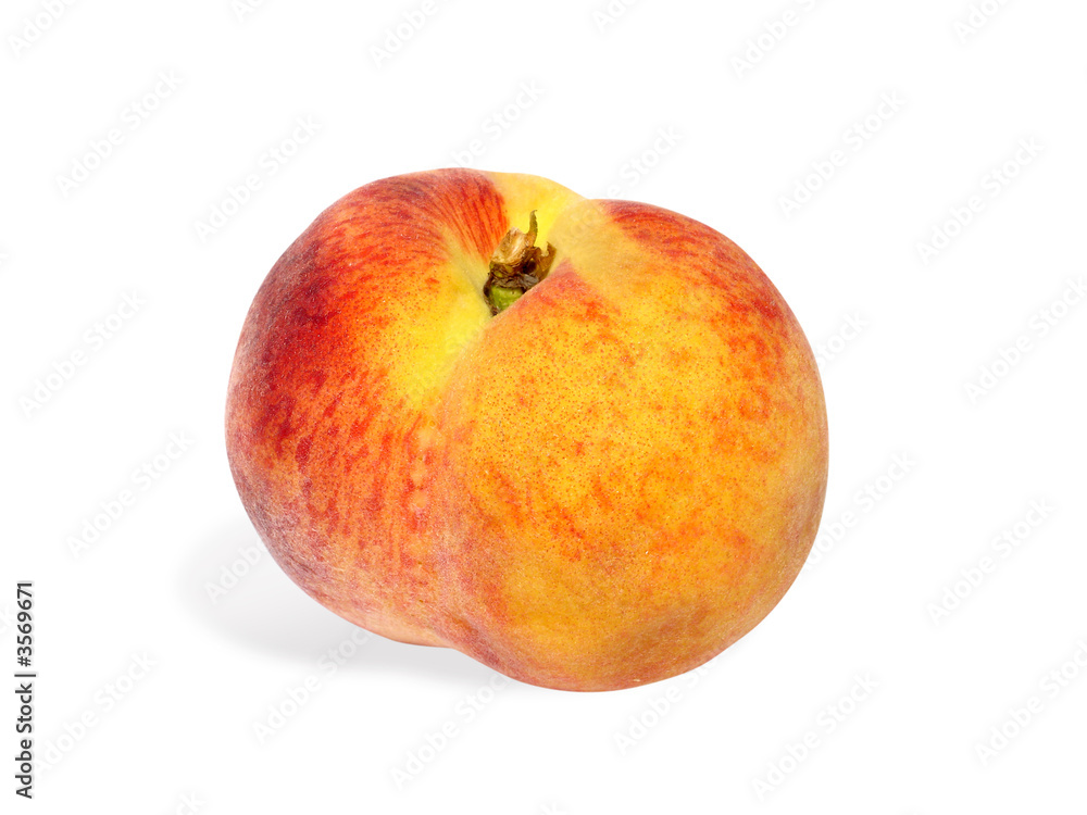 Peach 05 isolated on white with clipping path Peach 05 isolated on white with clipping path