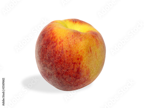 Peach 02 isolated on white with clipping path