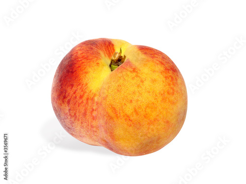 Peach 05 isolated on white with clipping path