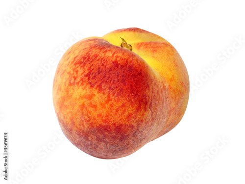 Peach 06 isolated on white with clipping path