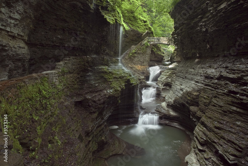Rainbow Falls at Watkins  Glen state park in New York. 
