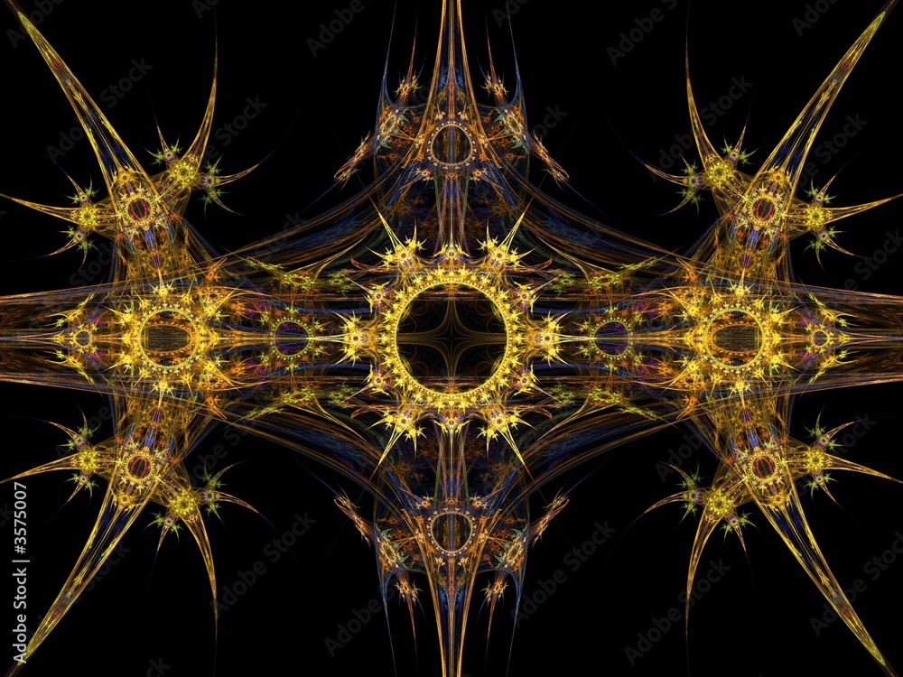 Naklejka premium Tribal pattern fractal