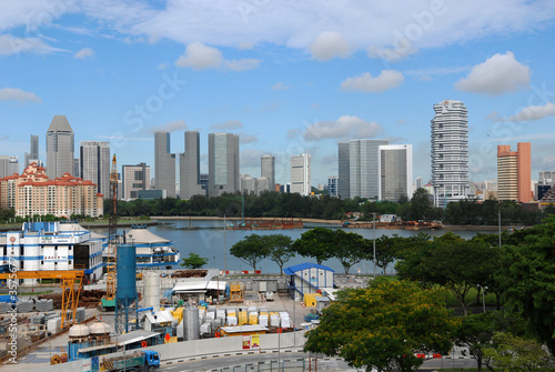 modern building and skyscraper in the city