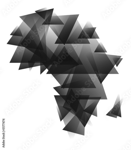 africa map from grayscale triangles