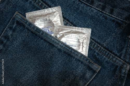 Condoms in jeans pocket