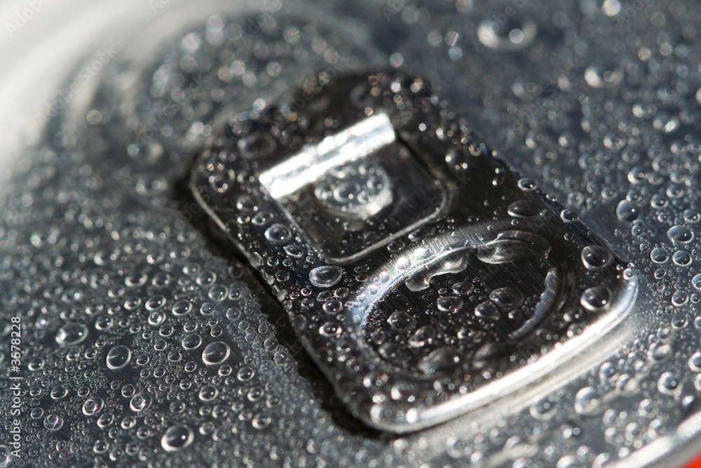 Macro shot on cold cola can. Very shallow depth. Macro shot on cold cola can. Very shallow depth.