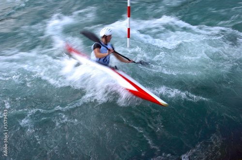 kayaking on river