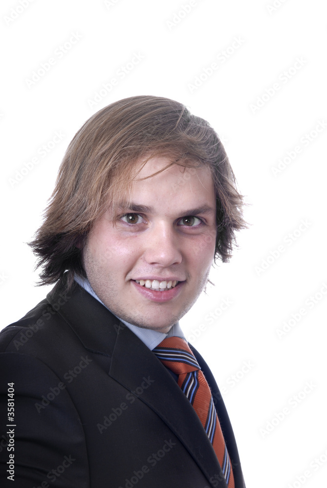 happy young man portrait isolated on white happy young man portrait isolated on white