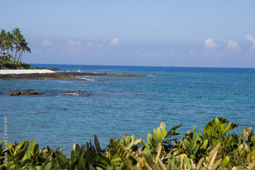 Azure Hawaiian Volcanic Beach on Kona Island Azure Hawaiian Volcanic Beach on Kona Island