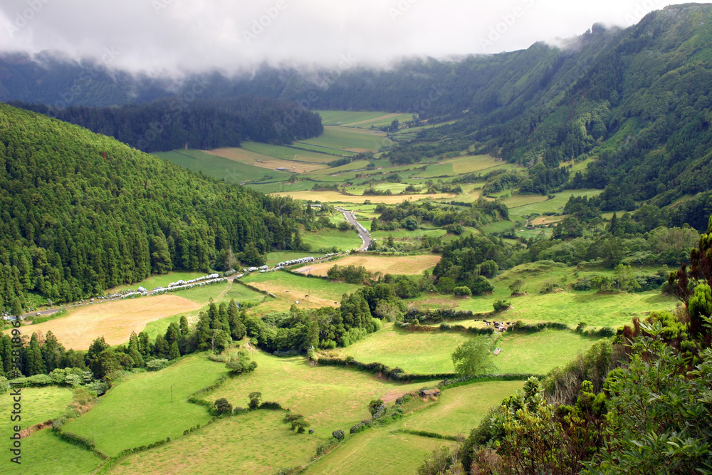 azores natural landscape in s miguel island