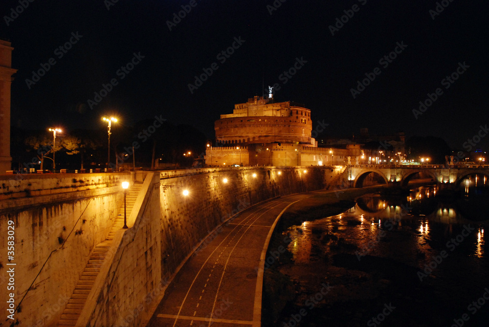 castell Sant Angelo from Tiber river