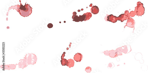 6 Vector Blood Splats