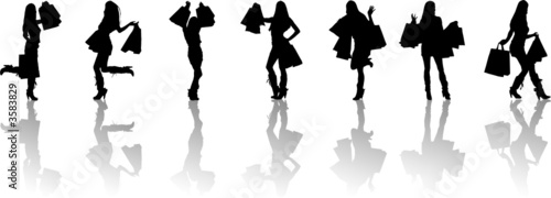 silhouette of attractive girl