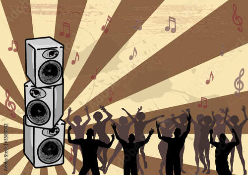 Boom Box - Vector dance graphic