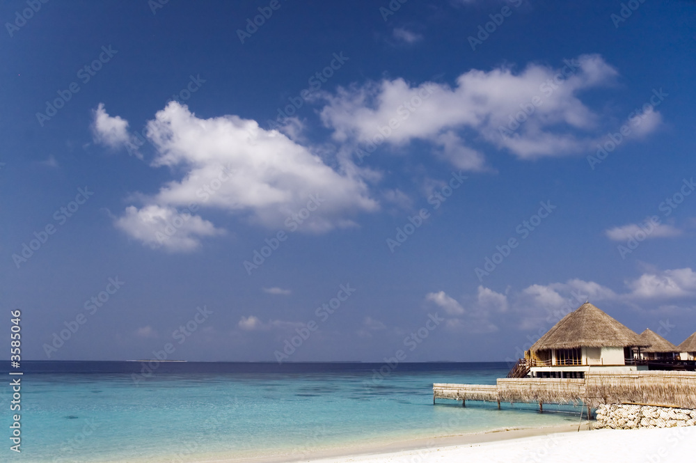 Water villas, Medhupparu island, Maldives