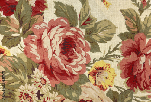 Floral and Cloth Fabric Background Pattern