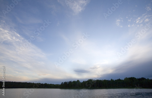 a lake in twilight, Russia