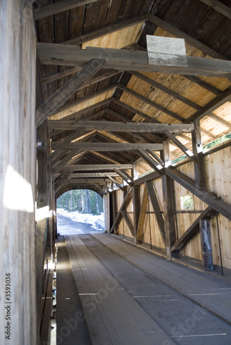 'Kissing Bridge' Covered Bridge near Stowe in Vermont