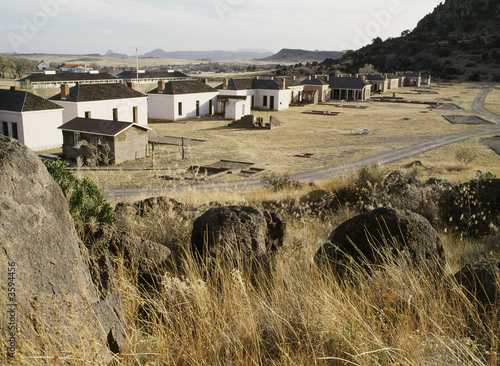 Over look of the historical restore old Fort Davis.