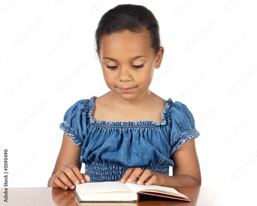 adorable girl studying in the school a over white background adorable girl studying in the school a over white background